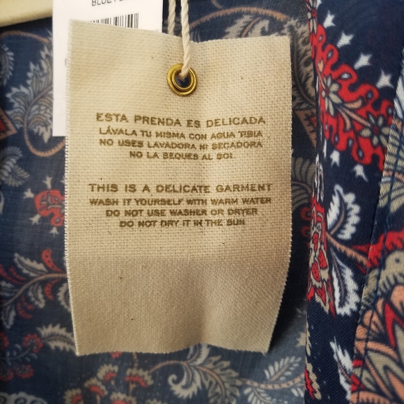 Verde Limon Blue Floral Caftan Swim Coverup - Picture 10 of 10